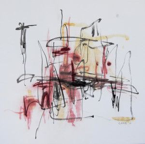 150105-Cara Yuan, Sound of Lines 1, Chinese ink and paint on Chinese mulberry paper-carayuan